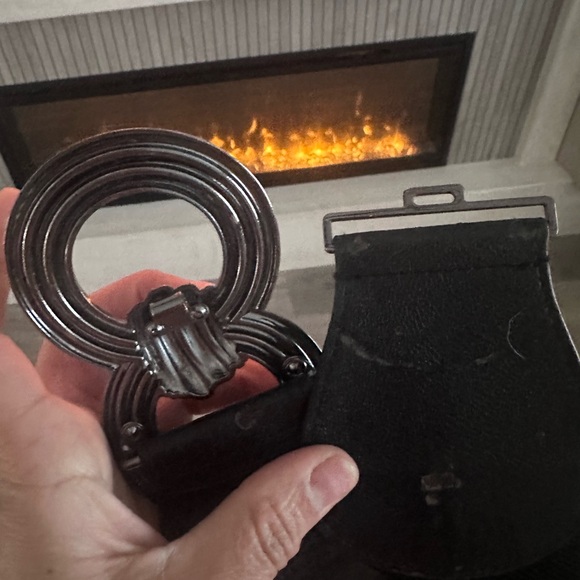 BCBGMaxAzria Black Textured Belt - Picture 4 of 4